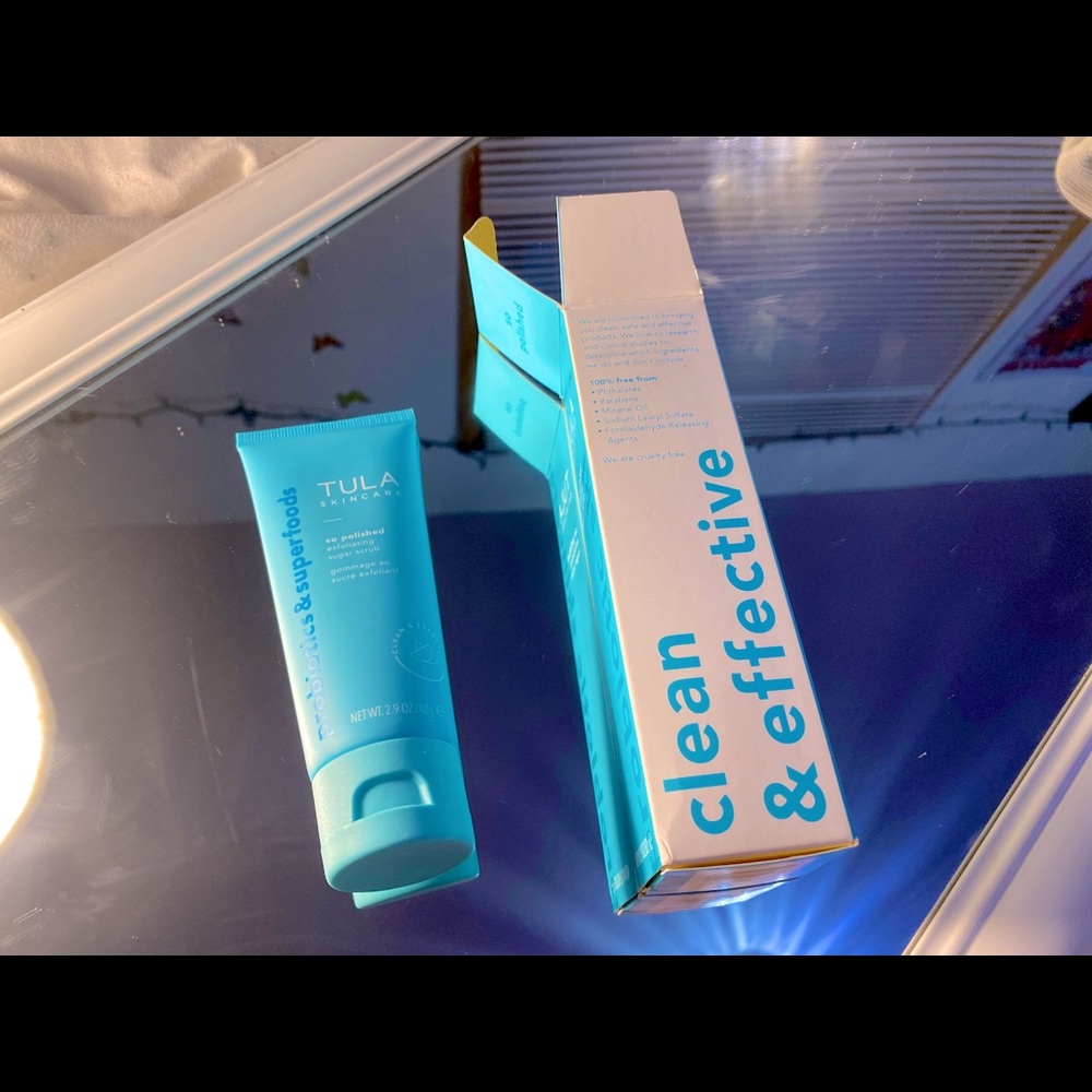 Tula skincare exfoliating sugar scrub!💕